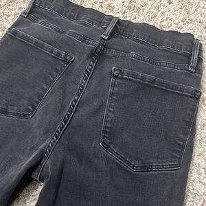 FRAME DENIM FLARE JEANS, DARK GREY / BLACK